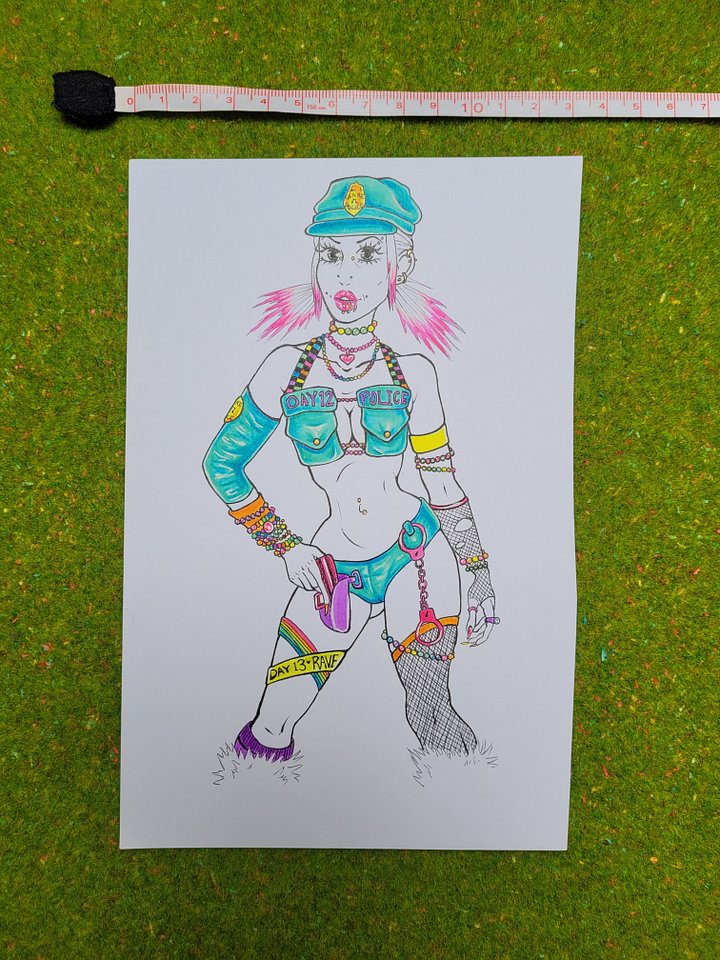 Pinuptober 2024 Day 12+13 - Original Drawing product image (1)