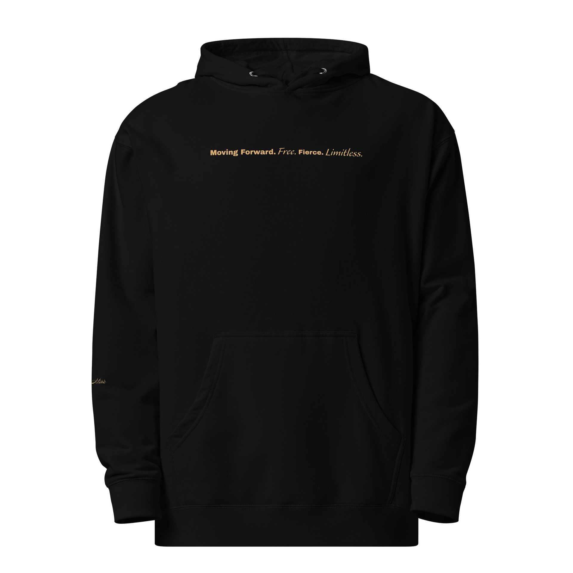 Soully Mine- GOLD PRINT Moving Forward. Free. Fierce. Limitless Hoodie product image (5)