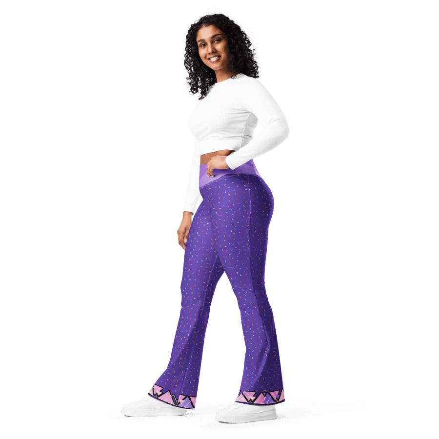 Purple Confetti Dream Flare Leggings product image (5)