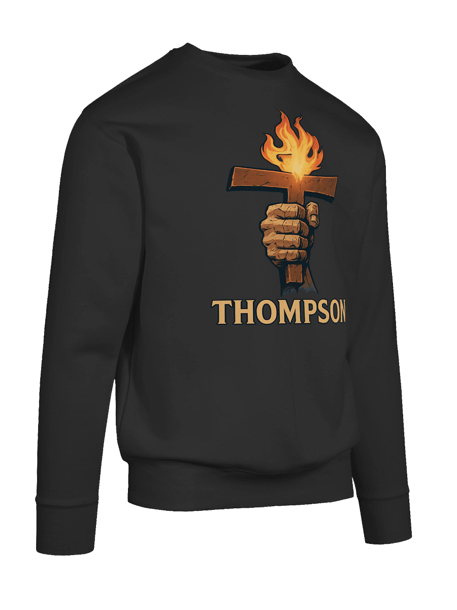 Flame Cross Premium Sweatshirt Thompson Hodočasnik product image (10)