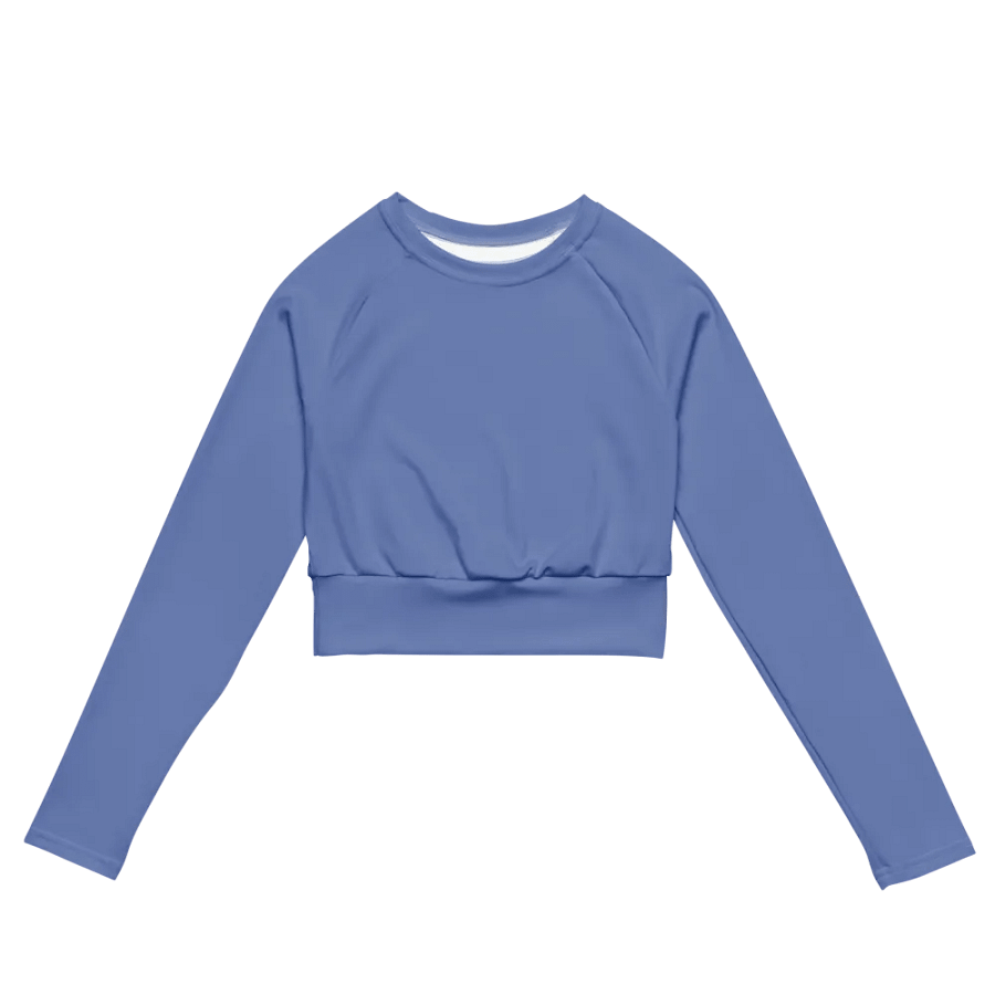 Wild Blue Recycled Long Sleeve Crop Top product image (6)