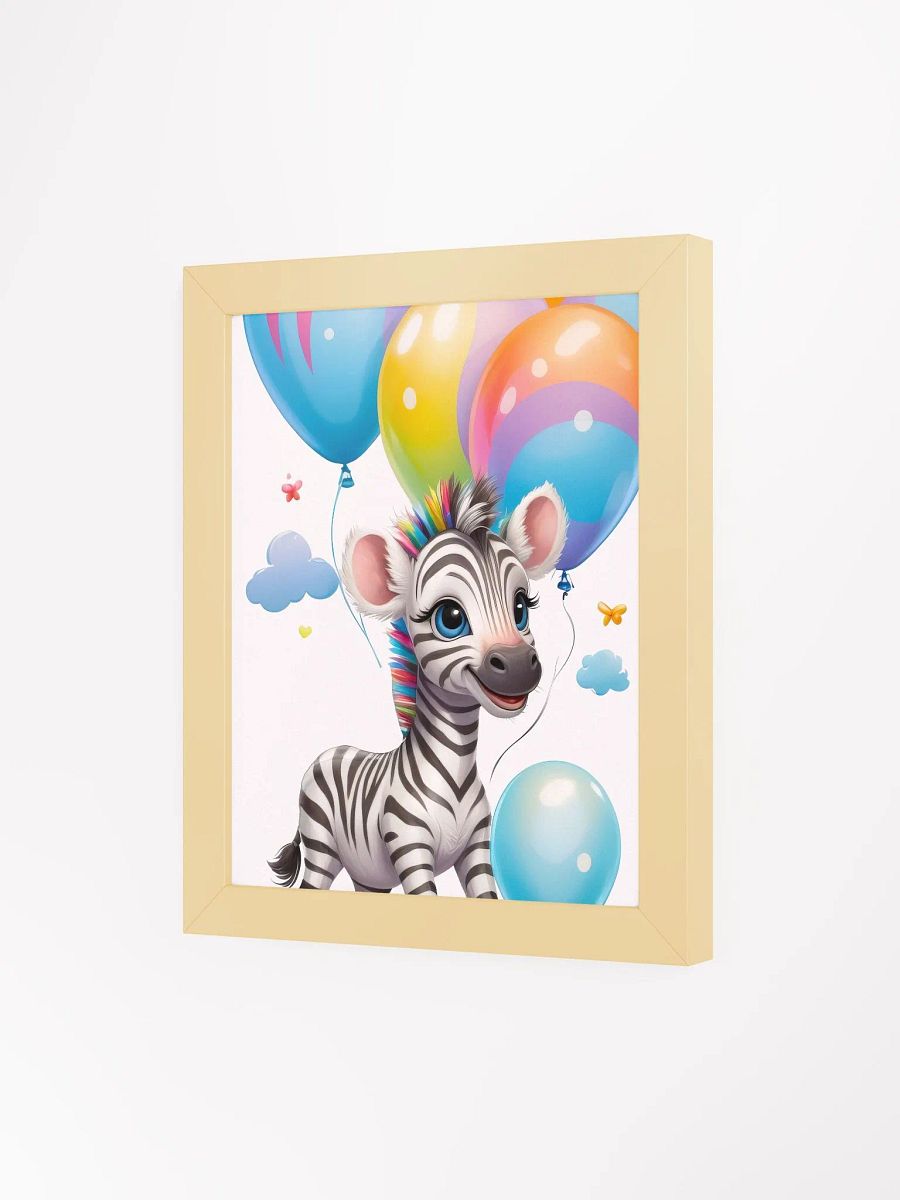 Baby Zebra - Nursery Wall Art - Framed product image (2)