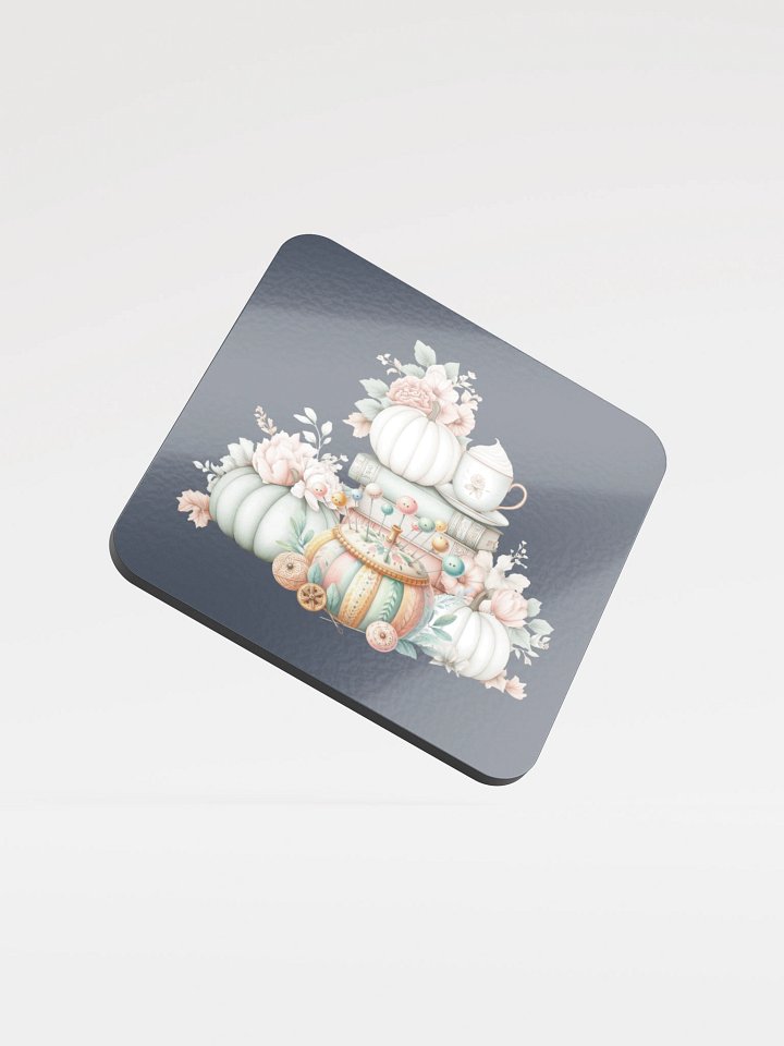 Autumn Pastel Pins Pumpkin Coasters product image (2)