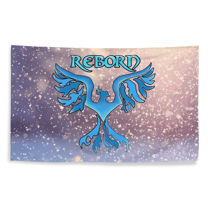 Ice Phoenix Rebirth Cosmic Flag product image (2)