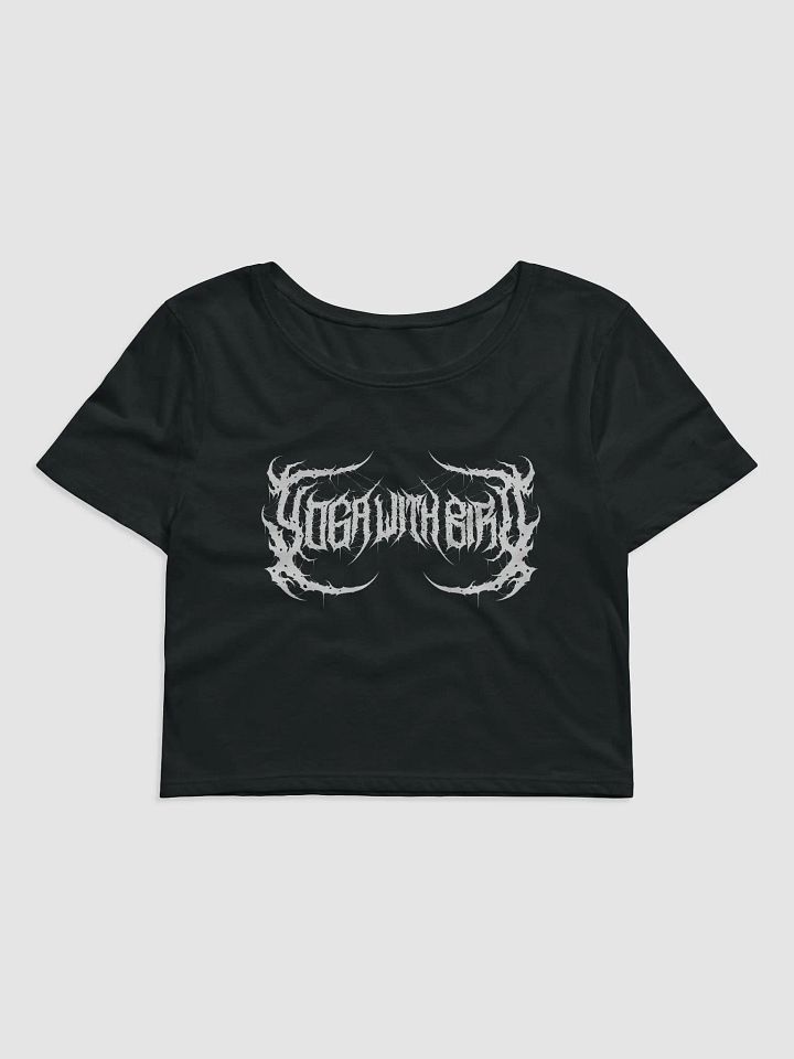 Yoga With Bird White Logo Tight Crop Tee product image (1)