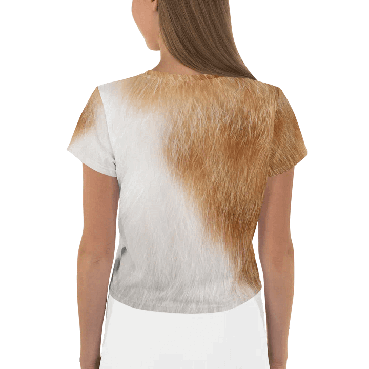 Orange & White Cat Crop Tee product image (2)
