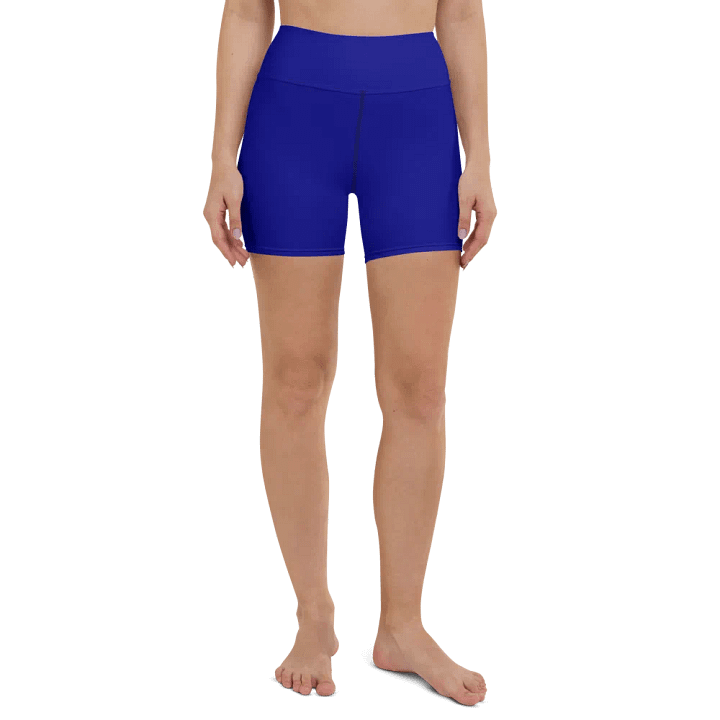Plain Color Navy Blue Yoga Shorts product image (1)