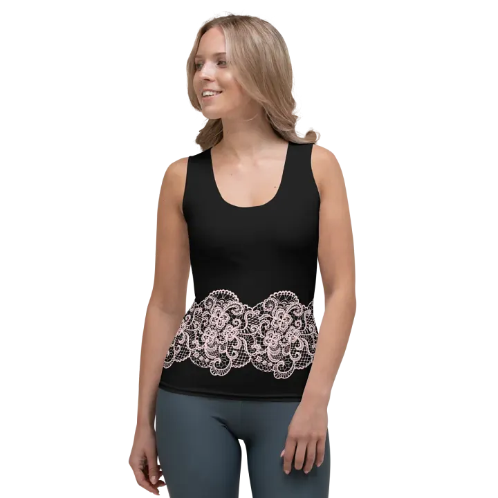 Lace Pink Premium Sleeveless T-Shirt product image (1)