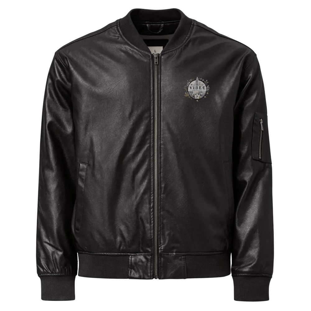 Threadfast Apparel Faux Leather Bomber Jacket product image (1)
