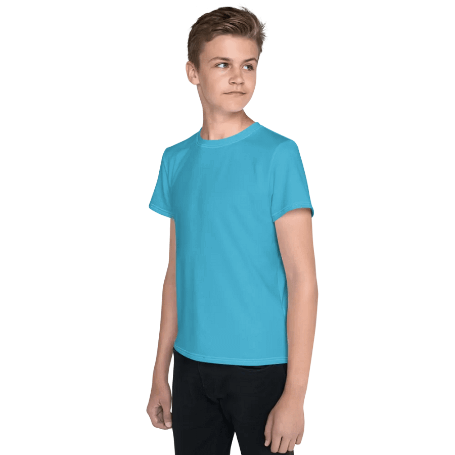Blue Kids Crew Neck T-Shirt product image (3)
