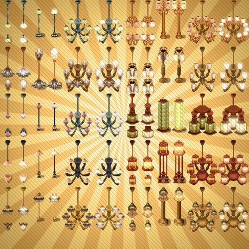 KR Furniture Store ~ Lamps and Lighting Tileset for RPGs product image (4)
