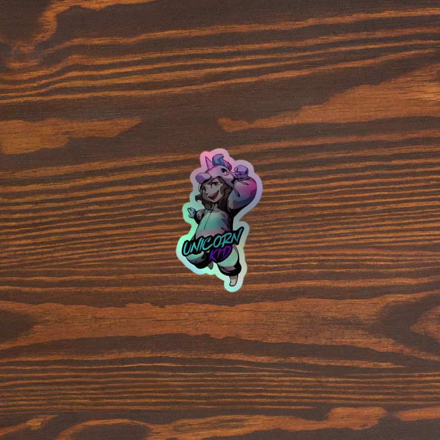 Unicorn Kid Holographic Kiss-Cut Sticker product image (5)