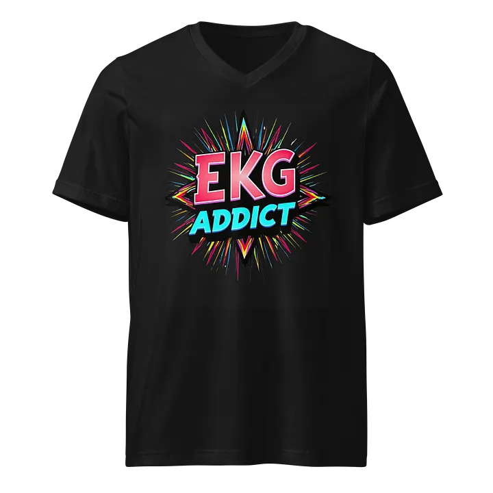 EKG Addict Explosion V-Neck Tee product image (1)