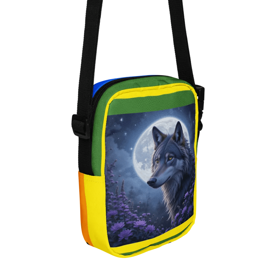 Moonlit Wolf All-Over Crossbody Bag product image (4)