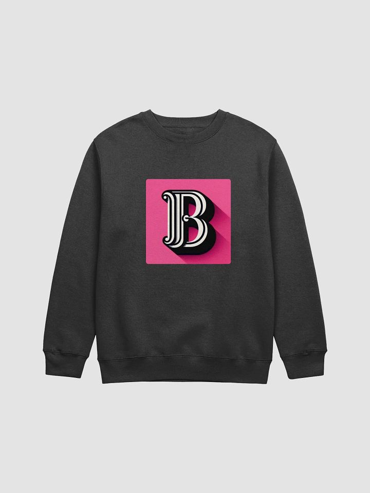 3D Ornate Letter B Crewneck Sweatshirt |Ai Design initial B product image (1)