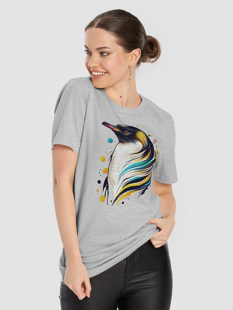 Yellow-Eyed Penguin T-Shirt, Artistic Wildlife Bird Tee, Abstract Penguin Graphic, Nature-Inspired Animal Lover T-shirt product image (5)