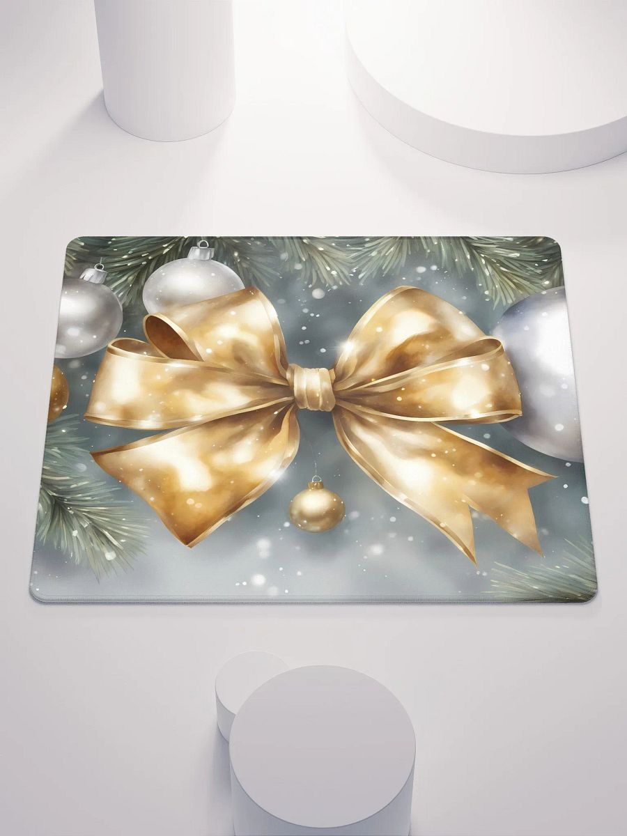 Xmas Baubles in Silver and Gold, Gaming Mouse Pad, 2 Sizes product image (2)