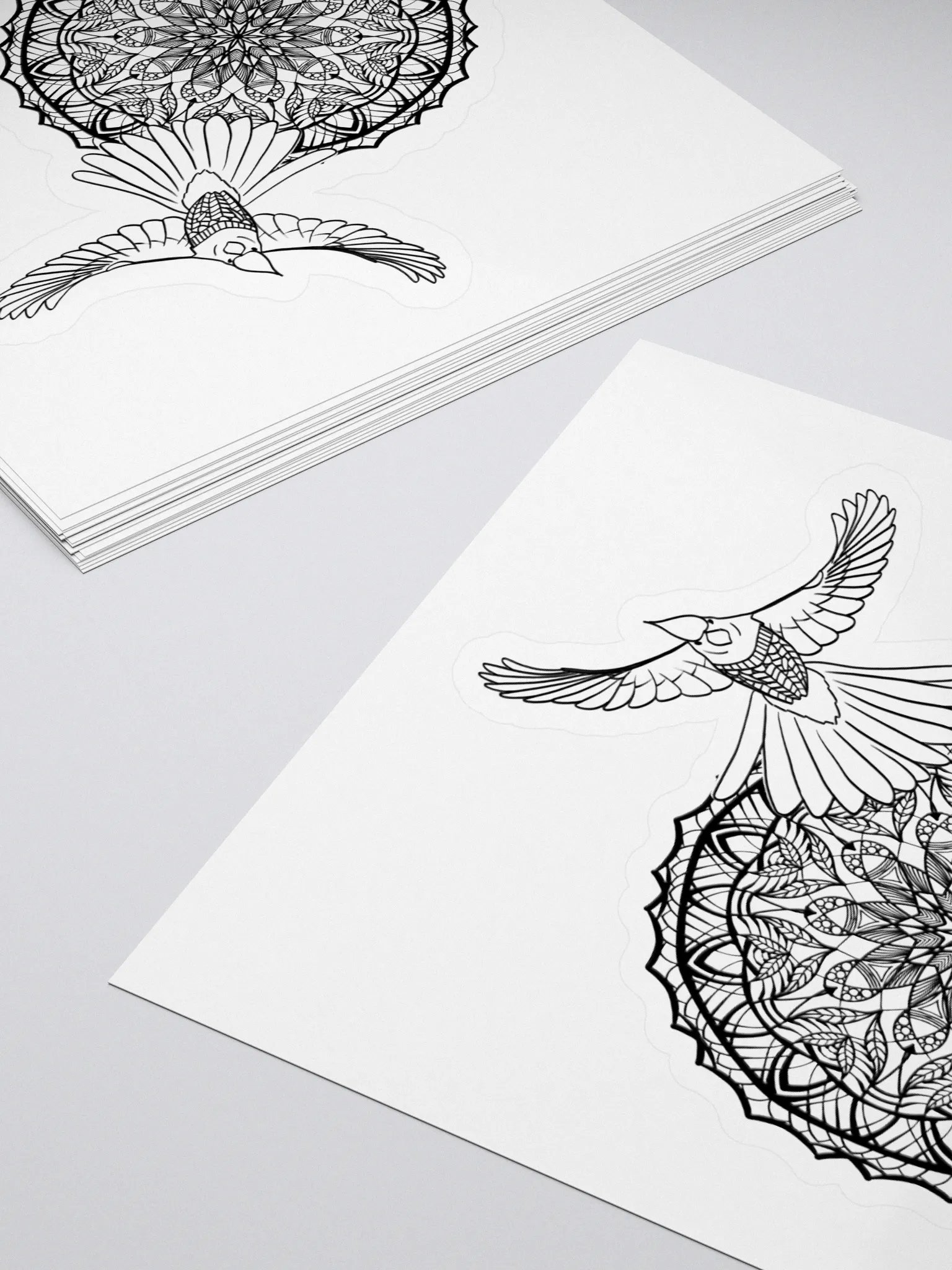 Mandala Bird Kiss Cut Stickers product image (4)