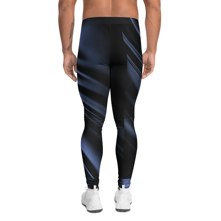 Futuristic Wave Stripes Print Men's Leggings product image (2)