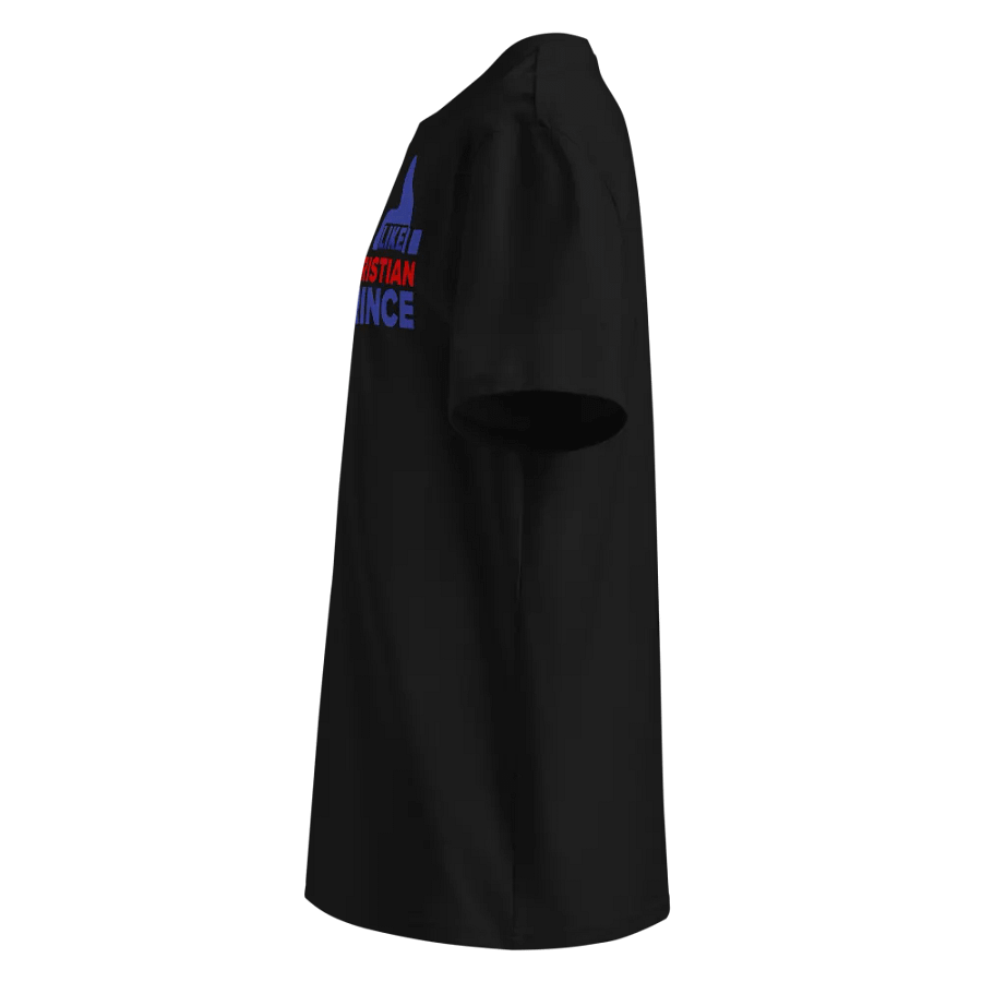 I Like Christian Prince, Red And Blue On Black T-Shirt product image (3)