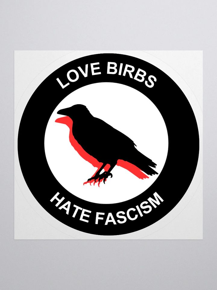 Antifa Birds Sticker - Love Birbs Hate Fascism product image (1)