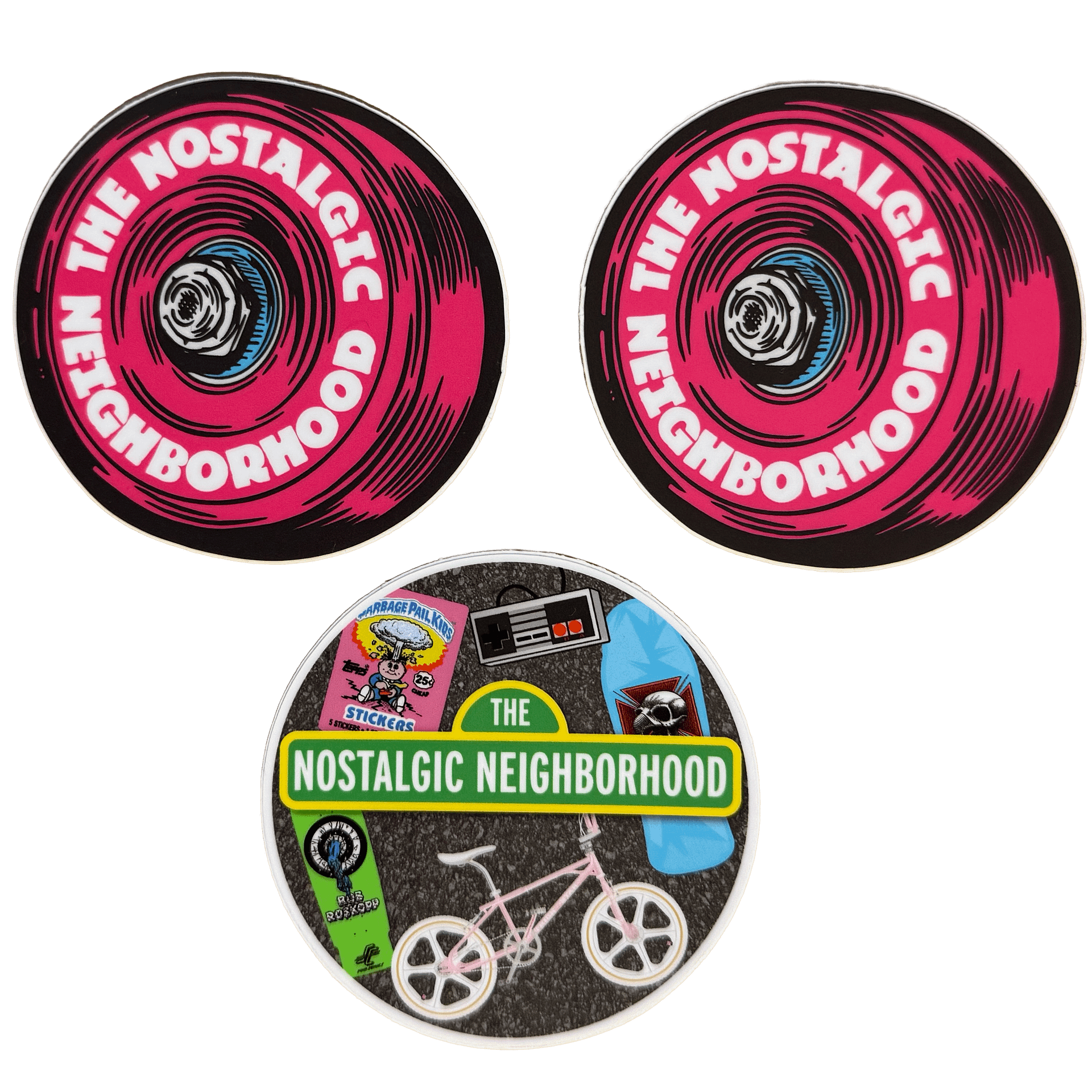 3" Sticker Bundle B: 2 Wheels + 1 Logo product image (1)