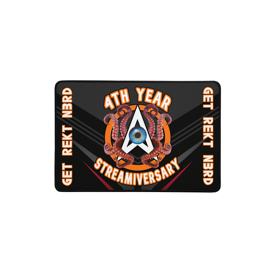(Limited Edition) 4th Streamiversary 'OA-Cthulhu' Logo Desk Mat - *Dark Side Theme* product image (1)