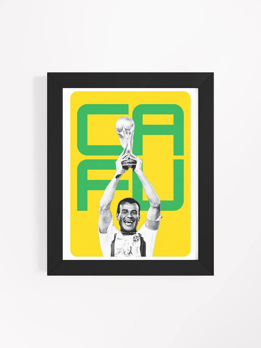 Cafu BW Brazil Name Art Framed Print product image (4)