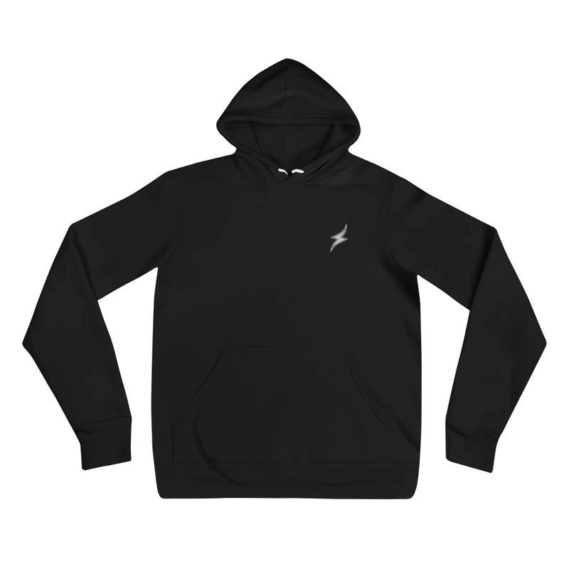 Black Hoodie White Embroidered Surge Basic product image (1)