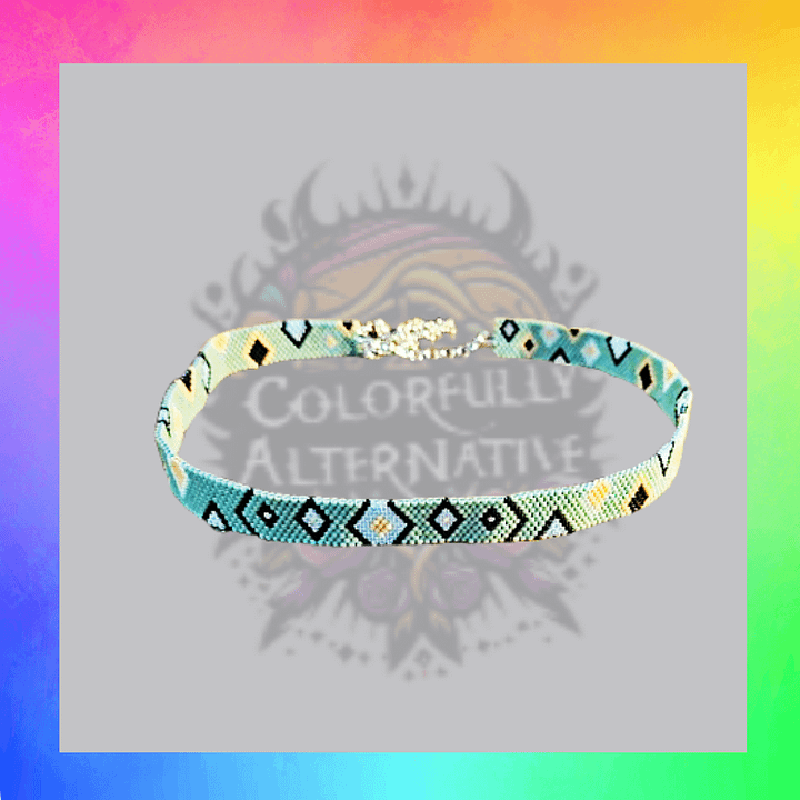 Beaded choker necklace product image (1)