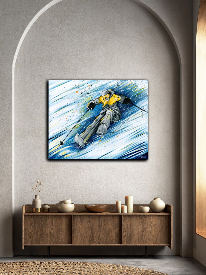 Raw Skiing 2 (Blue) - Original Painting product image (2)