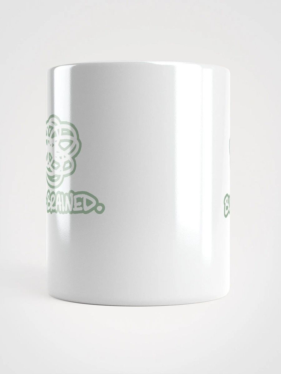 BUSY-BRAINED (lined design, #96B697) glossy white mug product image (9)