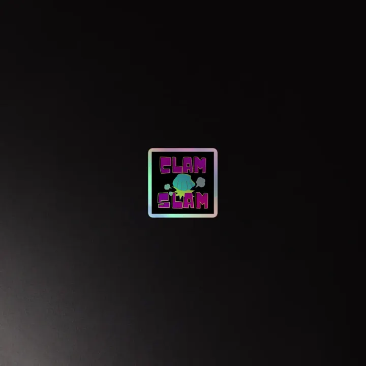Clam Slam Sticker Holographic product image (2)