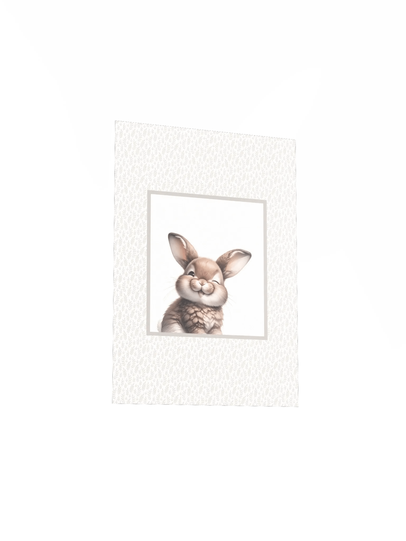 Happy Woodland Bunny, Boho Nursery Print product image (4)