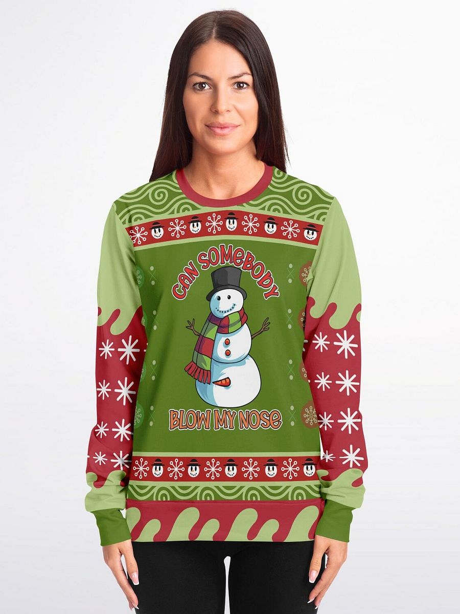 Funny Snowman Christmas Sweatshirt | Winter Holiday Humor Outfit | Unisex Christmas Party Sweater product image (5)