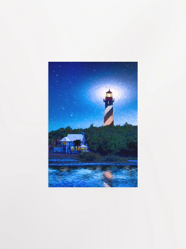 St. Augustine Lighthouse – Florida Starry Night Matte Poster product image (1)
