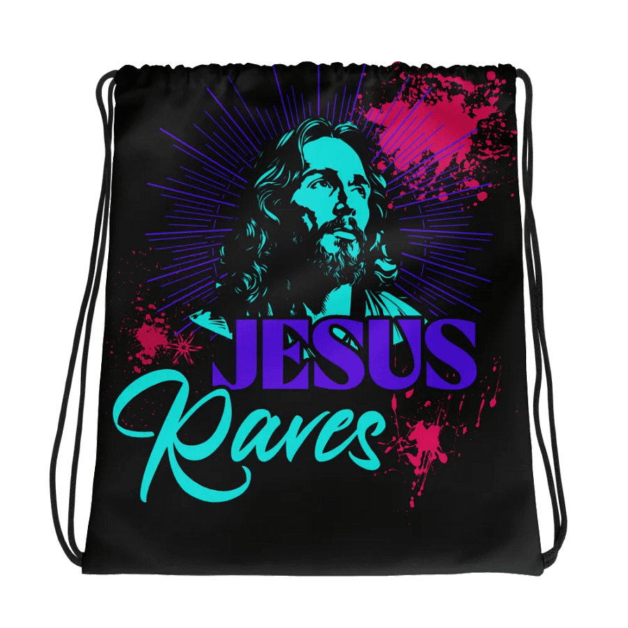 jesus raves Drawstring Bag product image (1)