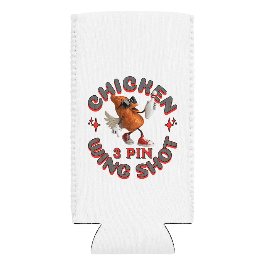 Chicken Wing Shot 3 Pin Bowling Funky Can Cooler product image (1)