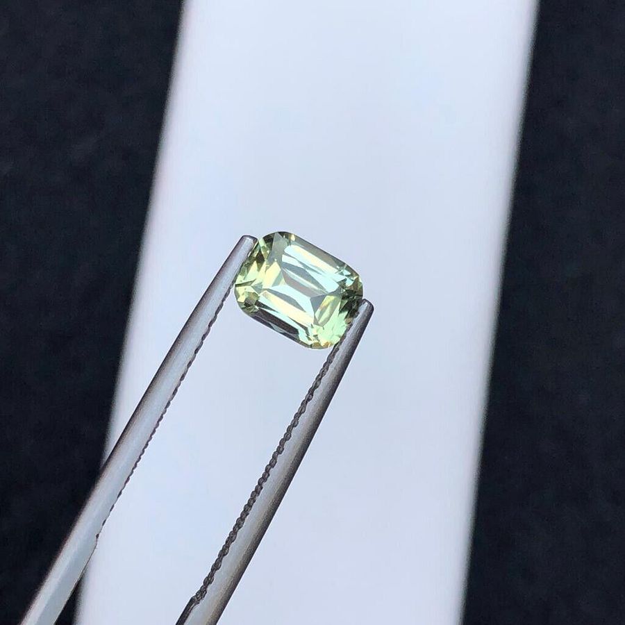NATURAL GREEN TOURMALINE FOR RING CUSHION CUT GEMSTONE FOR JEWELRY, 1.25 CRT product image (3)