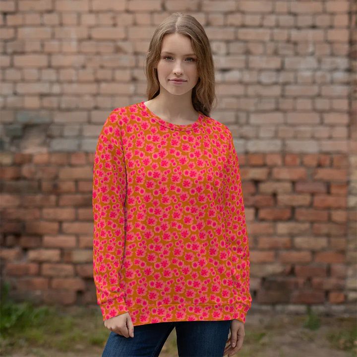 Mini Floral Orange Pink Sweatshirt product image (1)