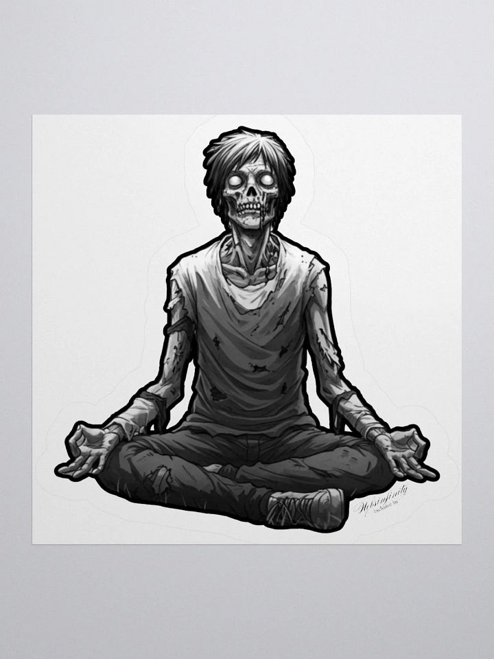 The Deadlands Meditating Zombie Kiss Cut Sticker product image (3)