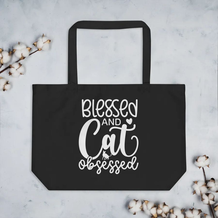 Blessed And Cat Obsessed Bag product image (3)