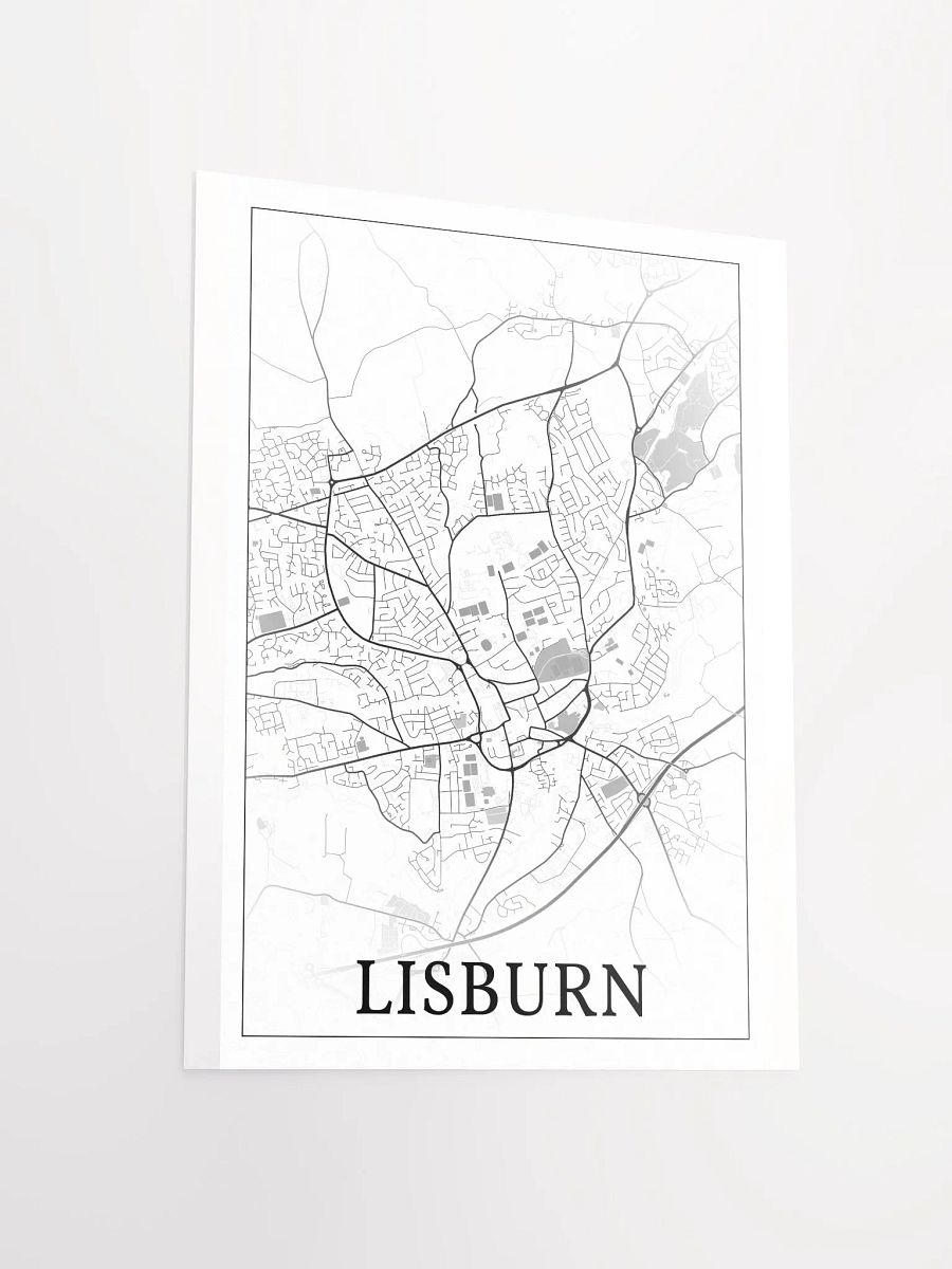 Lisburn, Northern Ireland, city map print product image (15)