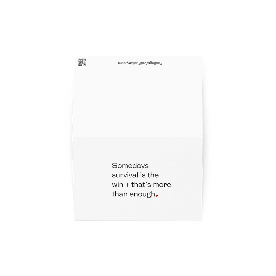 SURVIVAL IS THE WIN Notecard product image (4)