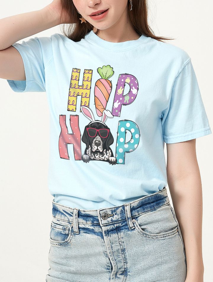Hip Hop Easter German Shorthaired Pointer T-Shirt | Cute Easter Day GSP Wearing Bunny Ears and Sunglasses T-Shirt product image (6)
