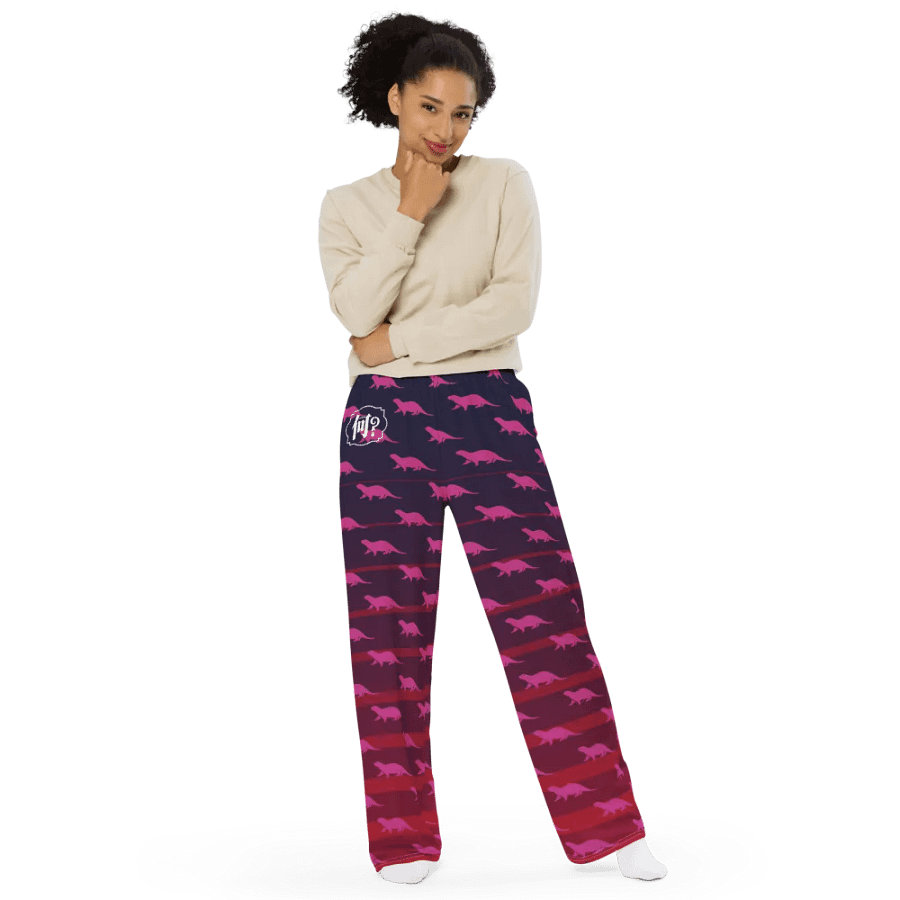 Otters on the Horizon Unisex Wide-Leg Pants product image (10)