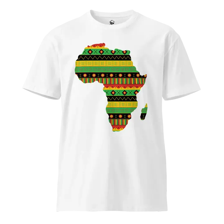 Uhuru - Men's White Colourful African Map Tee product image (1)