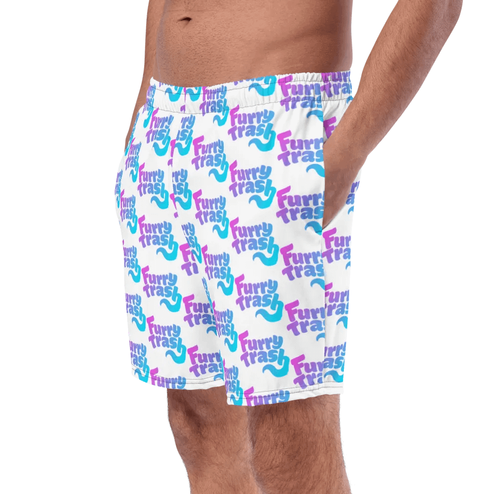 Furry Trash Swimtrunks – Bubble Logo (Twilight on White) product image (9)