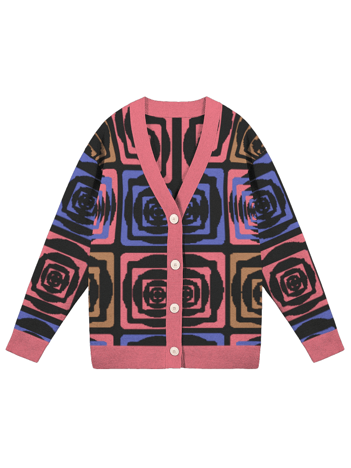 Geometric Chic Jacquard Knit Cardigan product image (5)