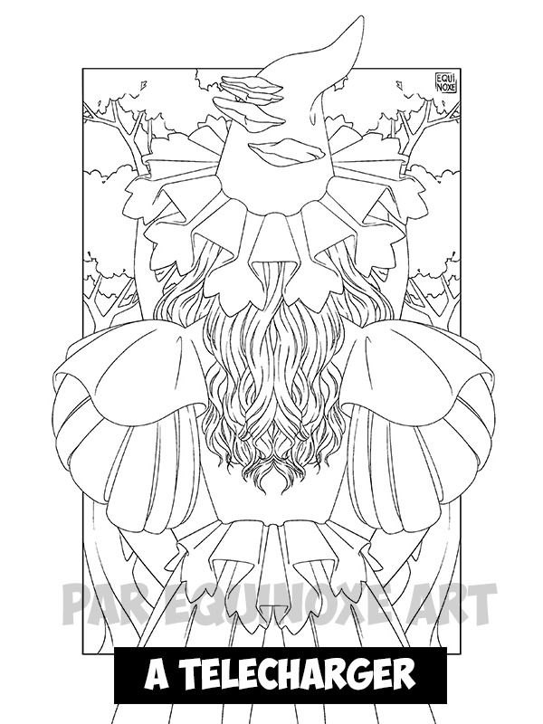 Planche de Coloriage Numérique Sorcière de dos product image (1)
